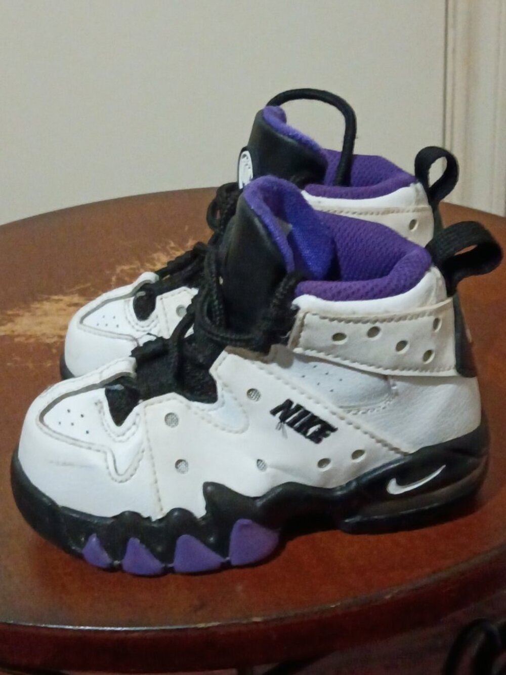 Nike Air Max CB94 Shoes Baby Toddler Size 6C White Black Purple 408886-105 - Picture 9 of 13